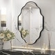 preview thumbnail 13 of 38, Irregular Accent Mirror Scalloped Wall Mirror 20x36 - Black