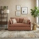 preview thumbnail 17 of 30, Roundhill Furniture Wilson Contemporary Upholstered Loveseat Sunset Rust