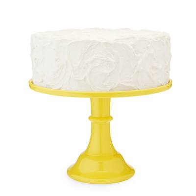 Yellow Melamine Cake Stand - 8" x 11.5"