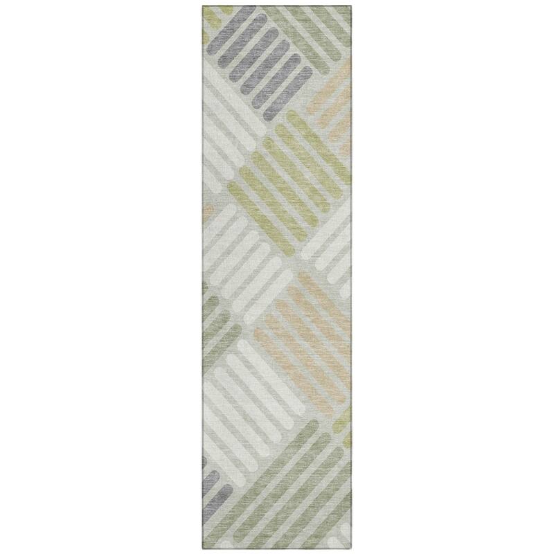 Machine Washable Indoor/ Outdoor Modern Weave Chantille Rug