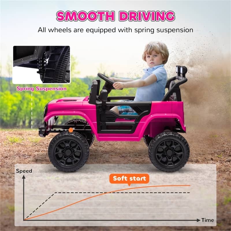 Children’s 12V Electric Ride on Car with Remote Control and Dual Motors Music Horn USB and Headlights
