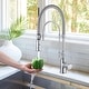 preview thumbnail 10 of 87, WOWOW Single Handle Gooseneck Pull Down Sprayer Kitchen Faucet