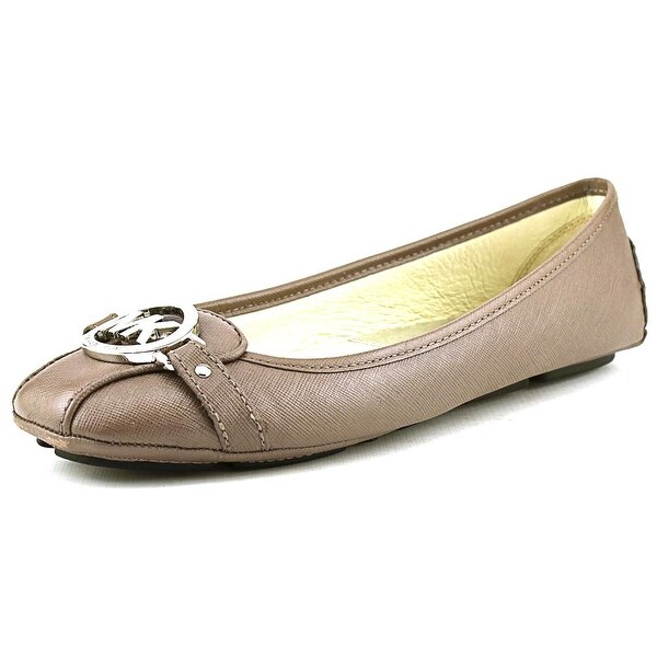 Michael Michael Kors Fulton Moc Women Round Toe Leather Gray Flats