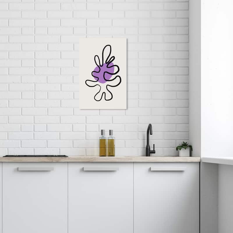 Wynwood Studio Canvas Abstract Cookie Mold Purple and Pastel Purple Modern & Contemporary Wall Art Canvas Print - 24 x 16