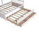 preview thumbnail 8 of 12, Maximized space,Full size Wooden House Bed with Trundle and 3 Storage Drawers，