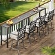 preview thumbnail 13 of 15, Moasis Patio Metal Counter Table Bar Table with Wheels (Table Only)