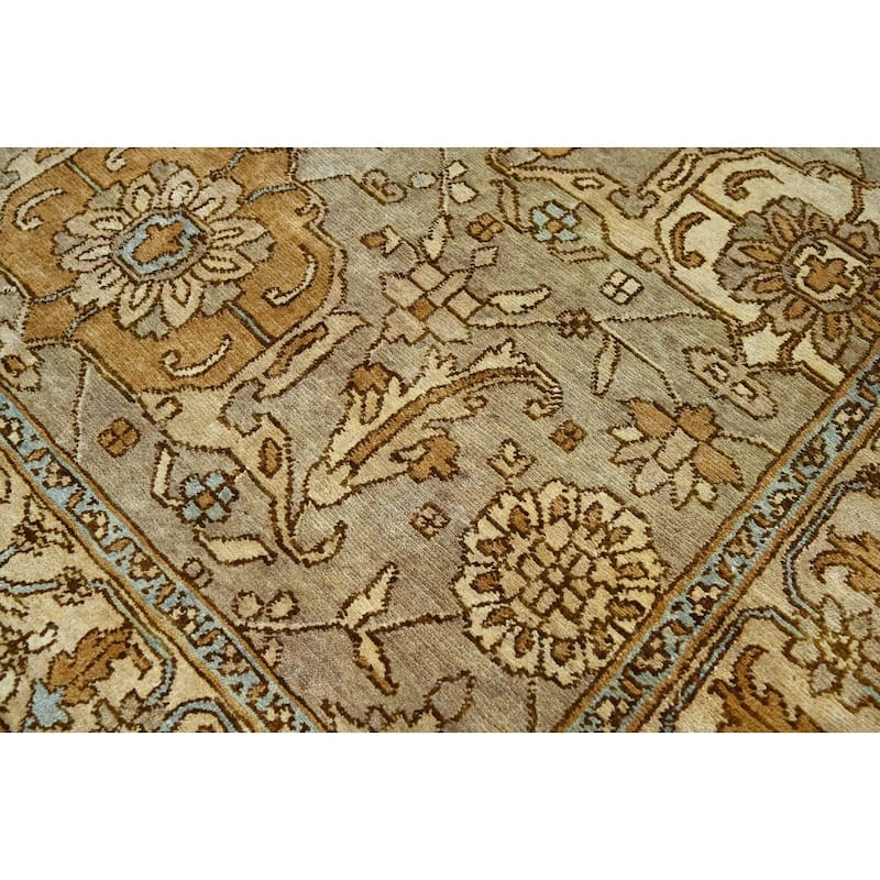 LoomBloom Gold Hand Knotted Turkish Oushak Wool Oriental Area Rug - 5' 1'' x 8'