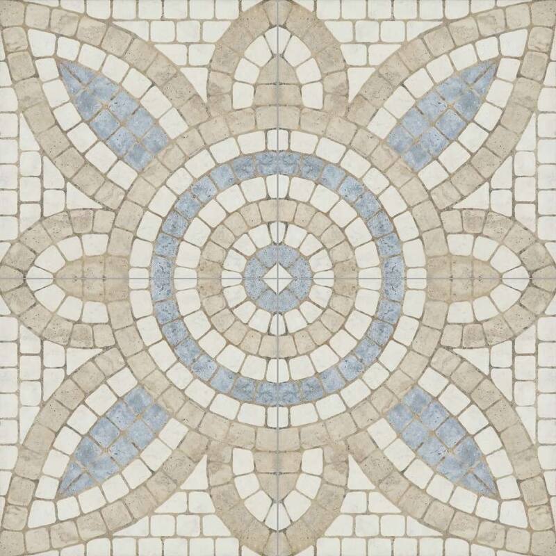 Roman Road 8x8 Matte Porcelain Encaustic Tile - Floor & Wall