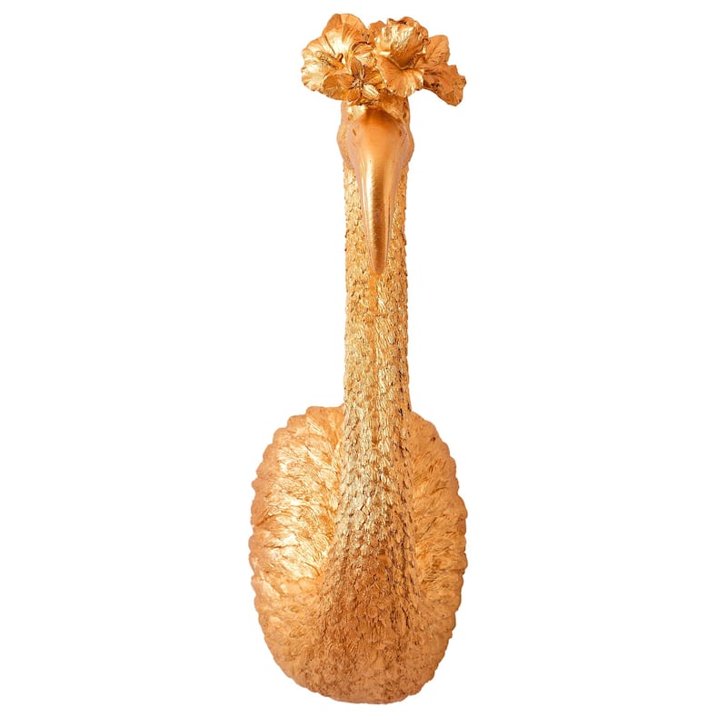American Art Decor Tipsy Resin Gold Bird Head Wall Decor - 14.75" x 4.75" x 6.75" - 14.75" x 4.75" x 6.75"