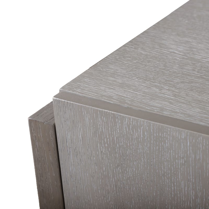 Furniture of America Cruz Transitional Grey Solid Wood Dining Server with Doors