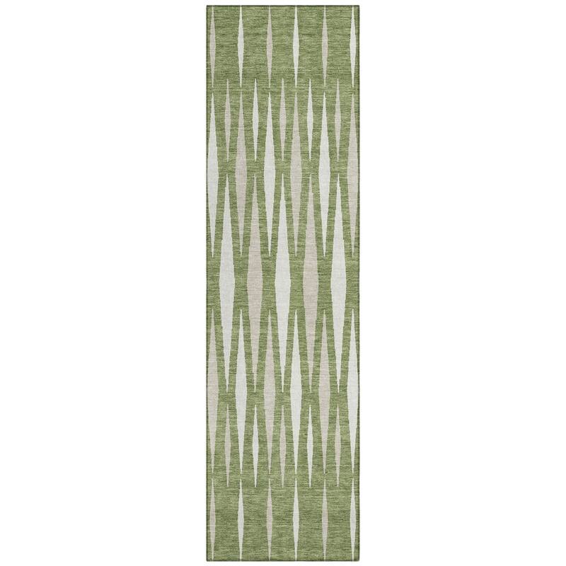 Machine Washable Indoor/ Outdoor Chantille Mosaic Contemporary Rug
