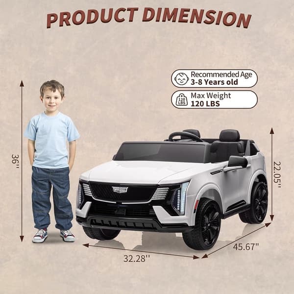dimension image slide 0 of 5, 24V Ride On Car, Licensed Battery Powered Electric Vehicle w/Remote Control