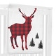 preview thumbnail 3 of 4, Woodland Buffalo Plaid Boy Baby Monthly Milestone Blanket - Red and Black Rustic Country Deer Lumberjack Arrow Forest Wild