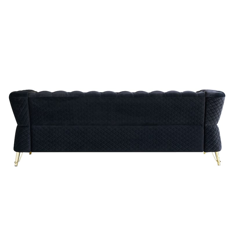 Modern Tufted Velvet Sofa for Living Room