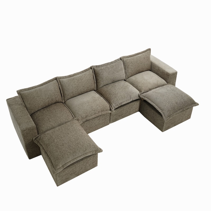 Comfy Cloud Couch Plush Modular Sectional Sofa For Living Room