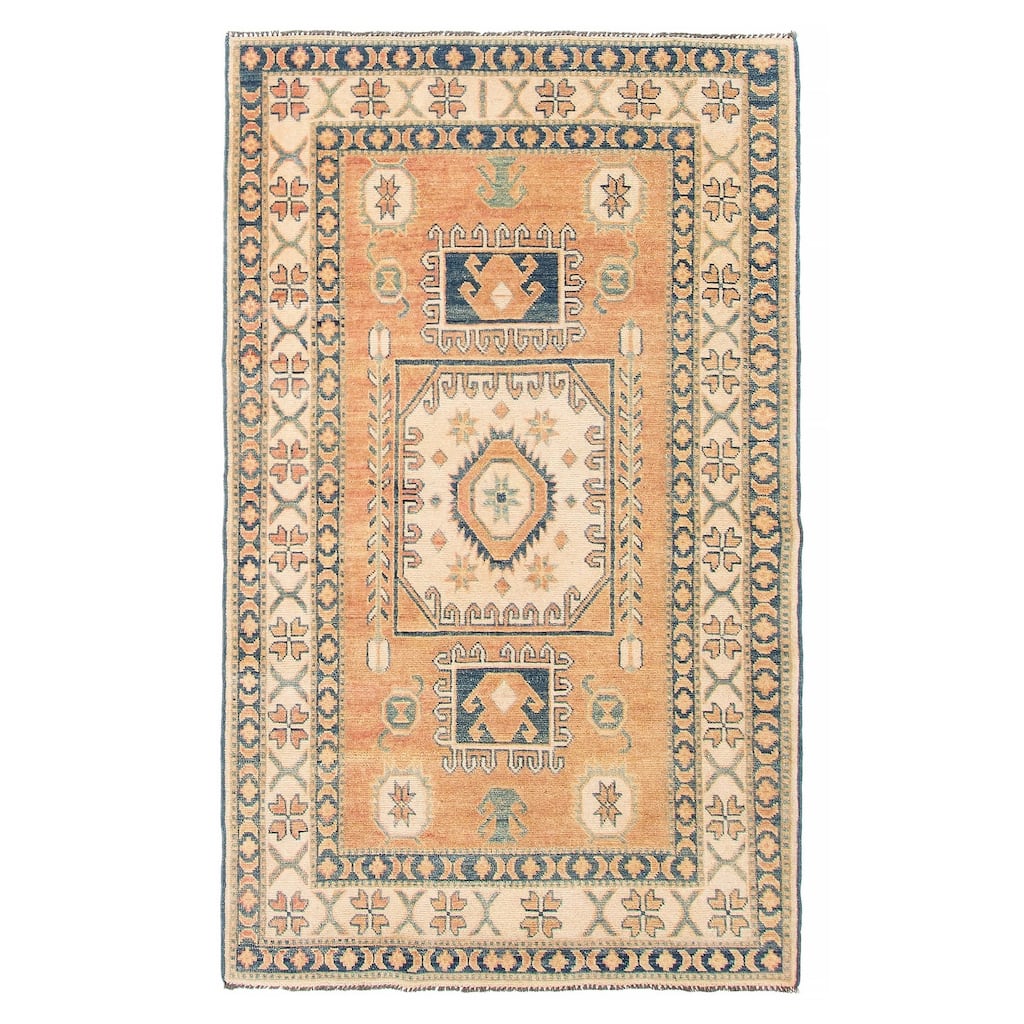 ECARPETGALLERY Hand-knotted Finest Ghazni Copper Wool Rug - 3'7 x 5'10