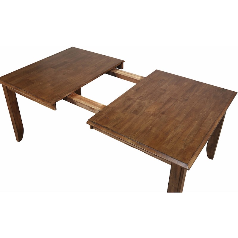 Extendable Dining Table - Seats 8 Rectangular Table Amish Brown Finish Home Stock - 72