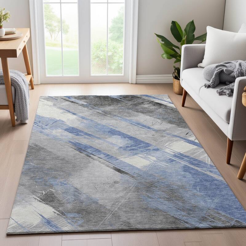 Premium Washable Super Soft Abstract Stripe Mayfield Rug