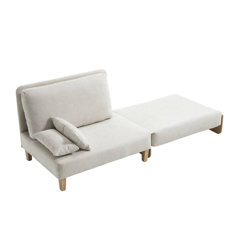 Convertible sofa bed, 3-in-1 convertible with 3 pillows