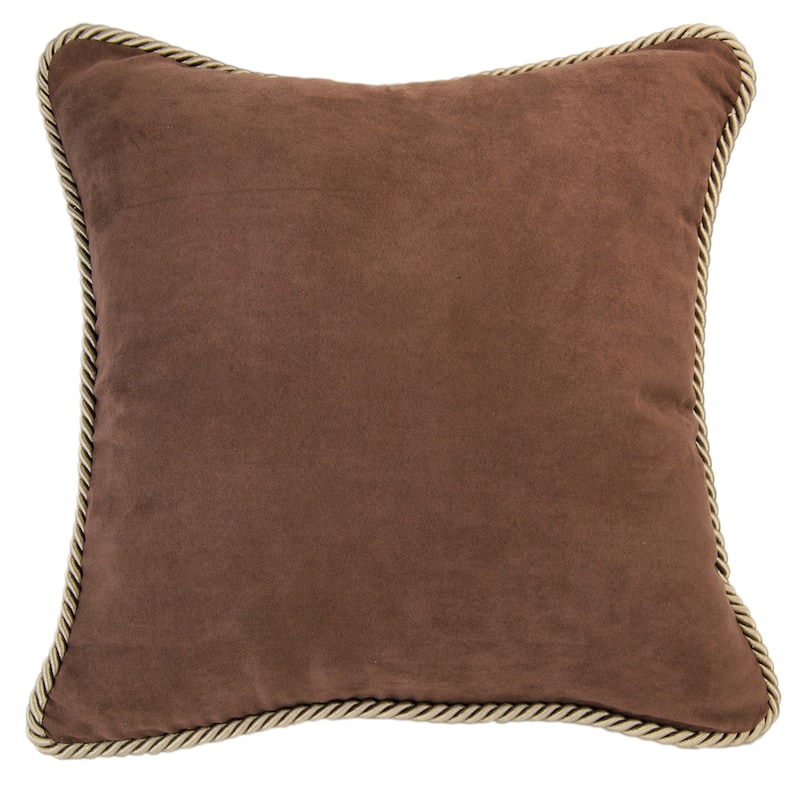 Donna Sharp Brown Suede Decorative Pillow