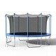 preview thumbnail 3 of 3, 16FT Round Trampoline with Safety Enclosure Net