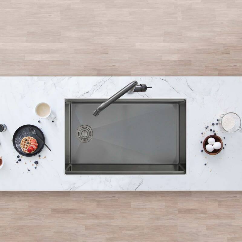 Undermount 33" Workstation Single-Bowl Stainless Steel Kitchen Sink