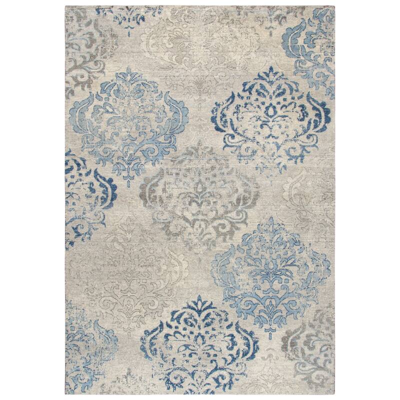 Alora Decor Euphoria Medallion Wool Rug - 5' x 8' - Blue