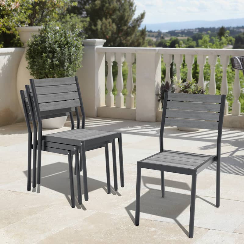 VredHom Outdoor Stackable Aluminum Patio Dining Chairs