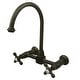 preview thumbnail 2 of 7, Restoration Wall Mount Bridge Kitchen Faucet Oil Rubbed Bronze
