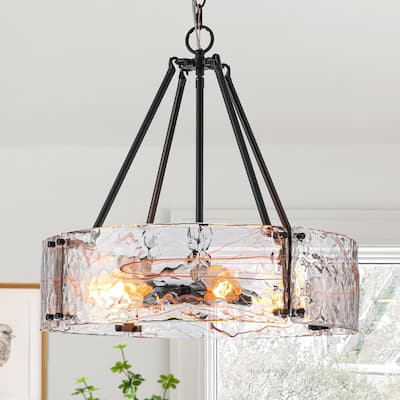 20.7 inch modern pendant light matte black dining room light glass, metal entryway light