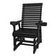 preview thumbnail 9 of 8, Fortune Candy Patio Glider for One Person, with Horizontal Slat Back, Cup Holder & Deep Contoured Seat – 600 lb