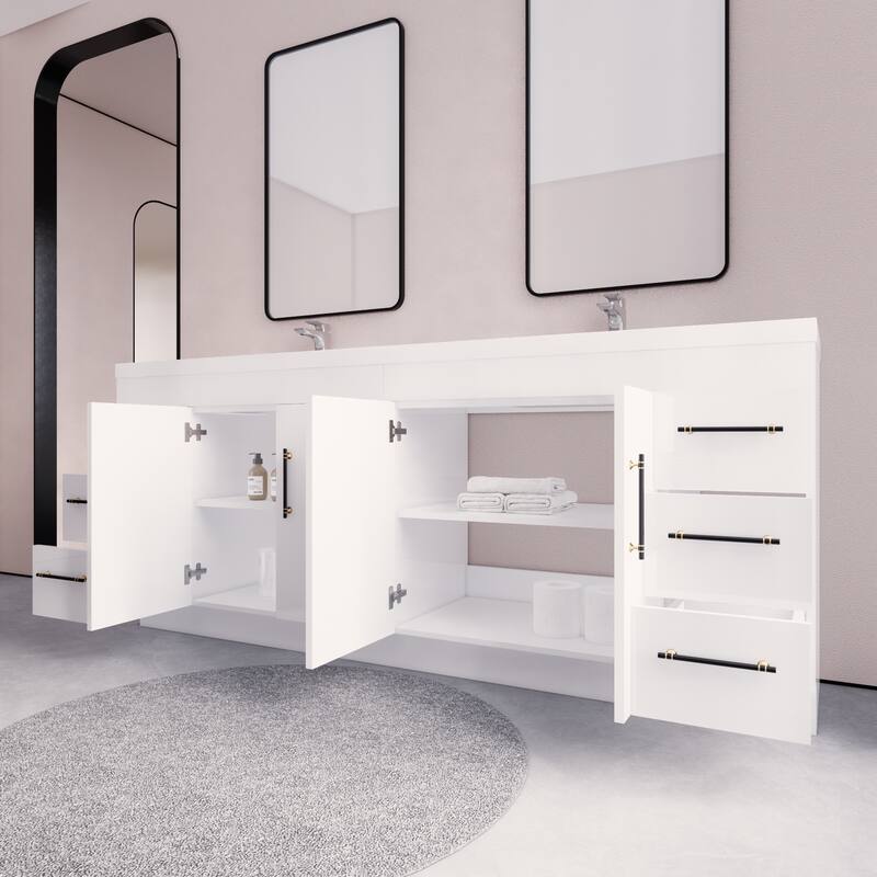 Eliza 84'' Freestanding Vanity with Double Sink