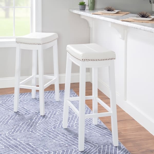 slide 2 of 14, Linon Willamette Backless Upholstered Bar Stool - N/A