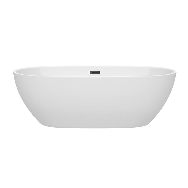 Wyndham Collection Juno 71" Free Standing Acrylic Soaking Tub with