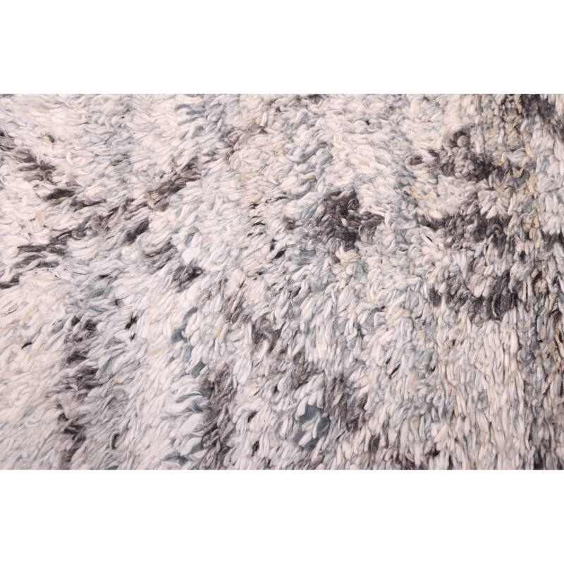 ECARPETGALLERY Hand-knotted Tangier Light Grey Wool Rug - 4'11 x 8'2