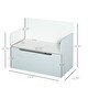 preview thumbnail 4 of 7, Qaba Kids Wooden Toy Storage Box 2 in 1 Design with Seating Bench, White - 23.5" x 11.75" x 19.75"