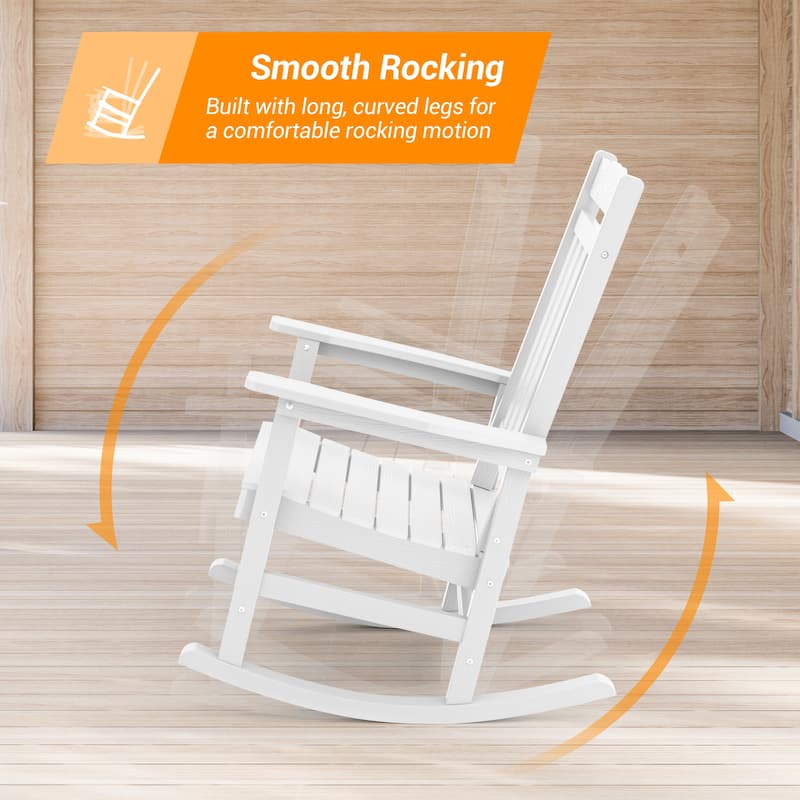 BONOSUKI Outdoor Adirondack Rocking Chair,Fire Pit Chair-Set of 2