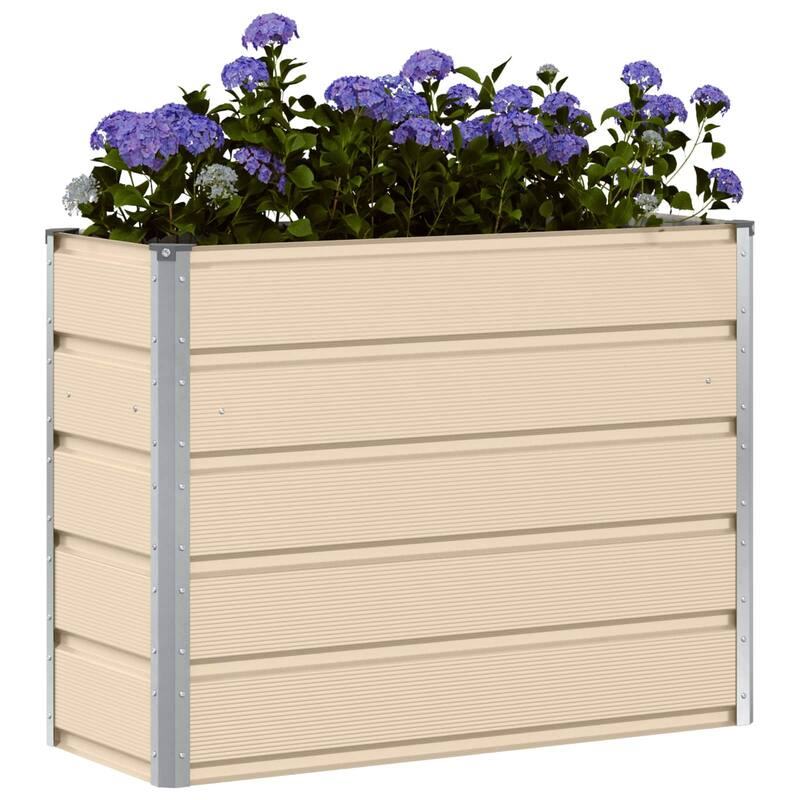 vidaXL Planter in Steel - 39.37 x 15.75 x 17.72"