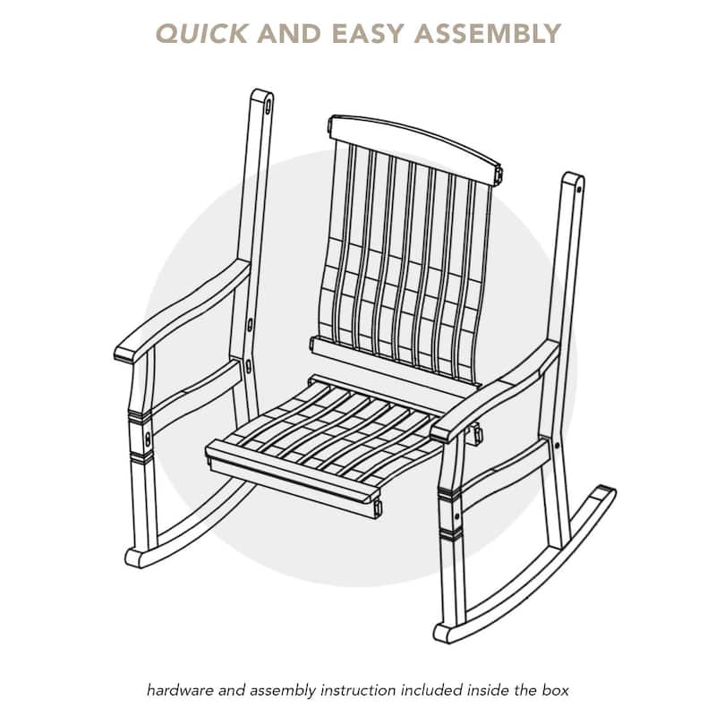 Cambridge Casual Boston 2-piece Teak Outdoor Rocking Chair
