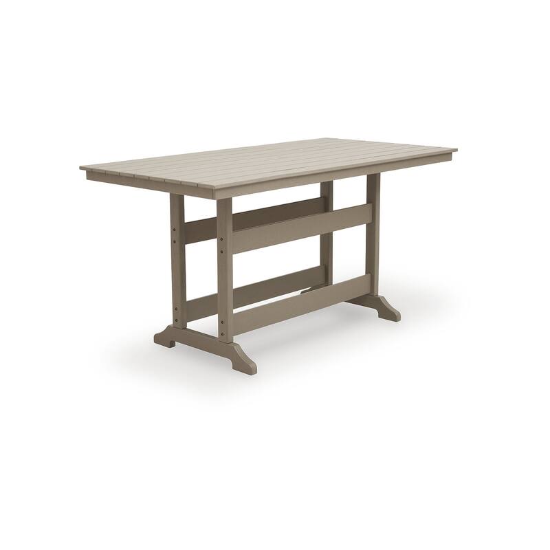 Signature Design by Ashley Sandy Dune Brown Outdoor Counter Height Dining Table - 72" W x 38" D x 37" H