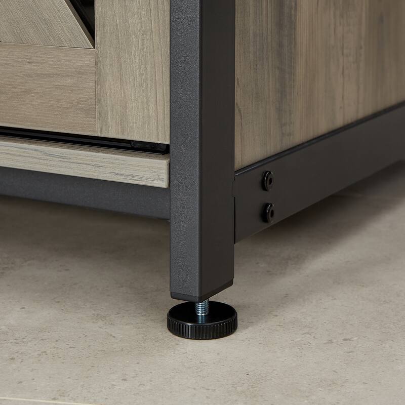 Anmytek 80 Gallon Heavy Duty Metal Aquarium Stand with Cabinet for Fish Tank Accessories Storage