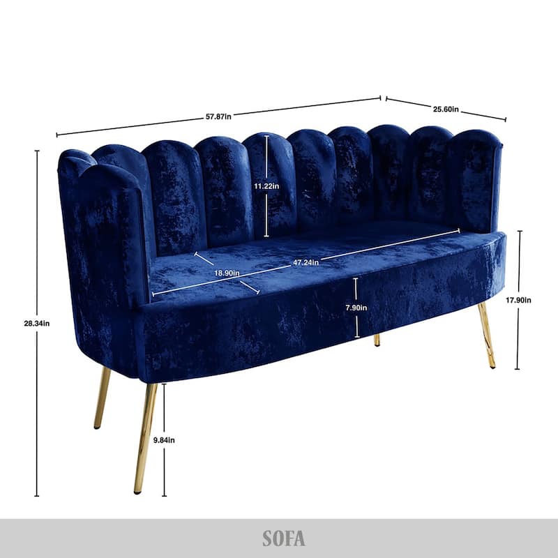 CraftPorch Luxurious Velvet Upholstered 3-piece Living Set