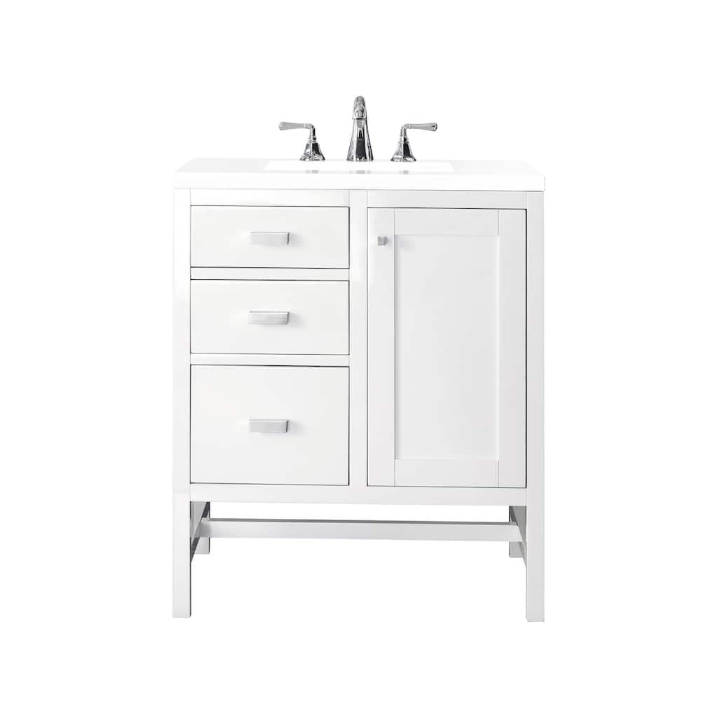 James Martin Vanities E444-V30-3WZ Addison 30" Free Standing Single