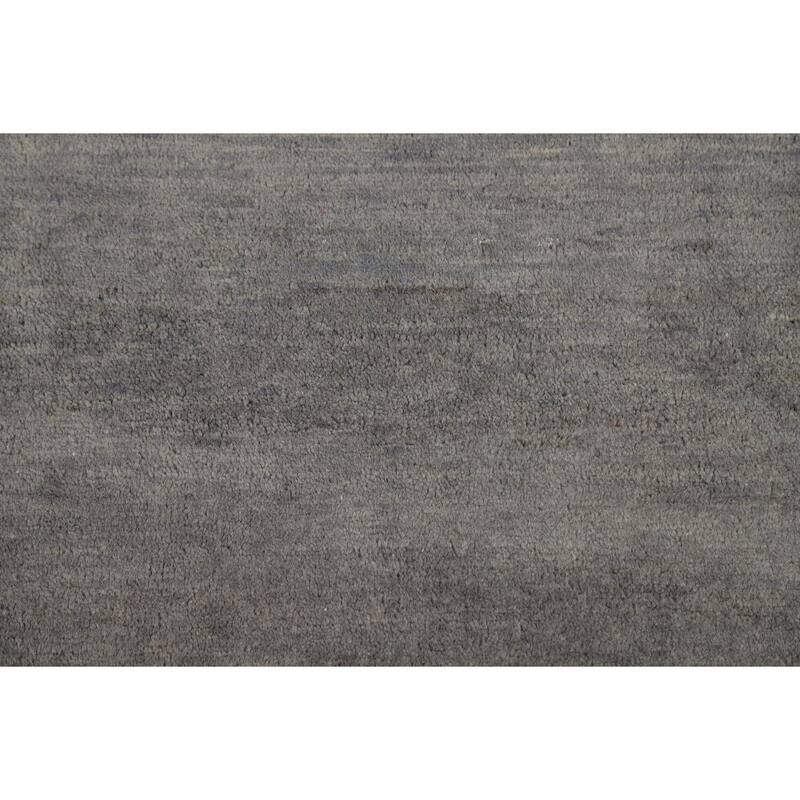 Modern Gray Gabbeh Oriental Foyer Rug Handmade Wool Carpet - 3'3"x 4'6"
