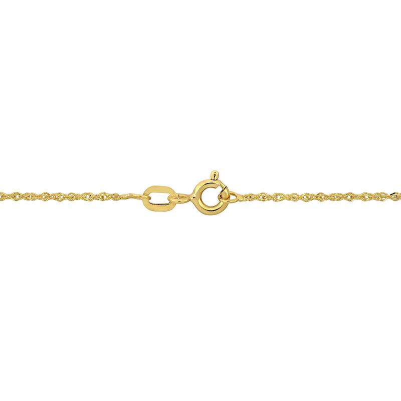 Miadora 1.2mm Sparkling Singapore Chain Necklace in 14k Yellow Gold-24 in