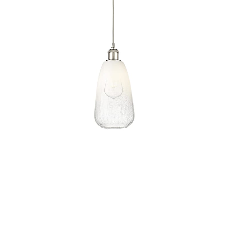 Innovations Lighting 516-1P-13-6 Brookhaven Almond Pendant Brookhaven - Polished Nickel / Opal