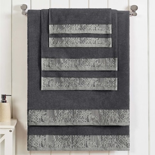 Superior Wisteria Cotton Floral Jacquard 6 Piece Bathroom Towel Set