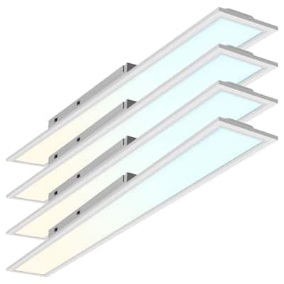 LUXRITE 6x4 FT LED Recessed Panel 18W/28W/40W, 4CCT, Up to 4400 Lumens, Drop Ceiling Lights Dimmable UL Listed 4 Pack