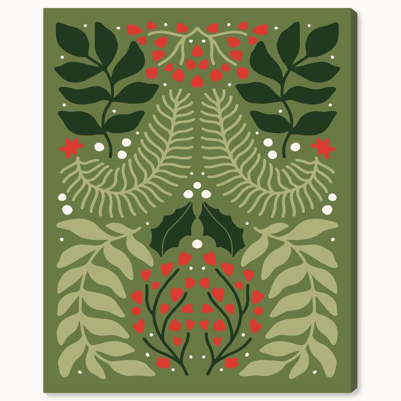 Wynwood Studio Canvas Holiday and Seasonal From the elves hidden place Green Modern & Contemporary Wall Art Canvas Print
