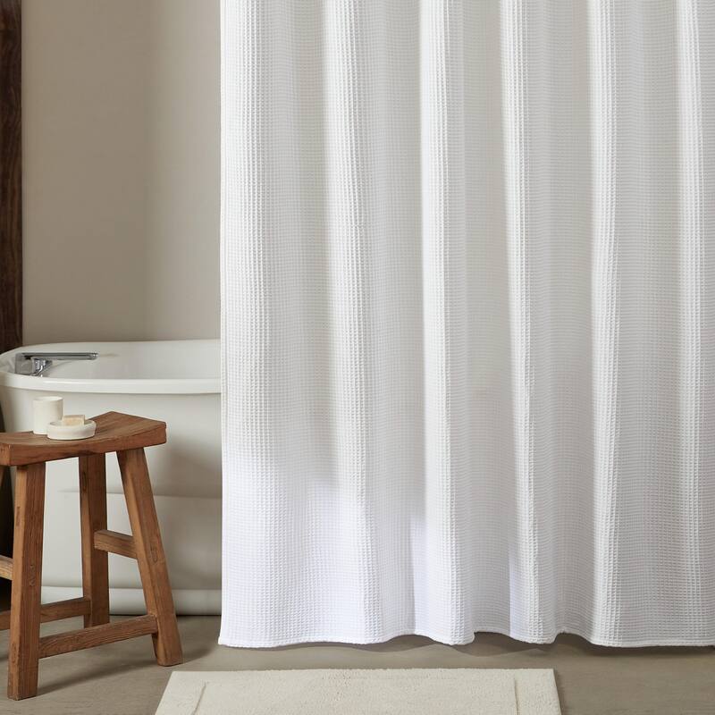 Calvin Klein Waffle Solid Shower Curtain Bed Bath & Beyond 39934239